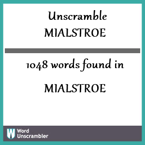 1048 words unscrambled from mialstroe