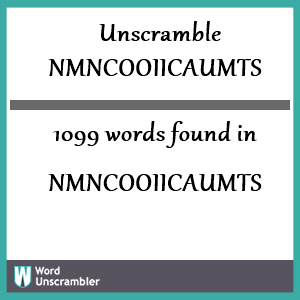 1099 words unscrambled from nmncooiicaumts