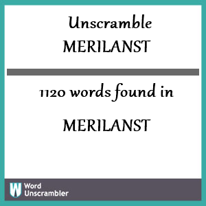 1120 words unscrambled from merilanst