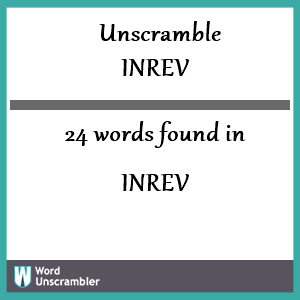 24 words unscrambled from inrev