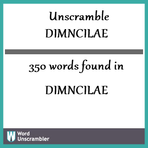 350 words unscrambled from dimncilae