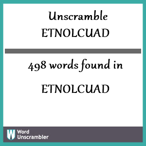 498 words unscrambled from etnolcuad