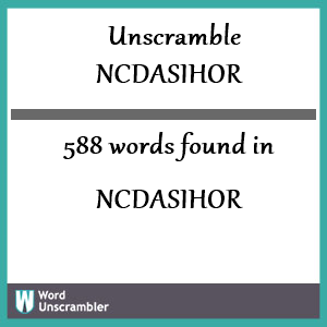 588 words unscrambled from ncdasihor