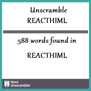 588 words unscrambled from reacthiml