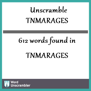 612 words unscrambled from tnmarages