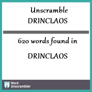 620 words unscrambled from drinclaos