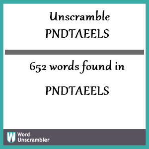652 words unscrambled from pndtaeels