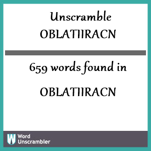 659 words unscrambled from oblatiiracn