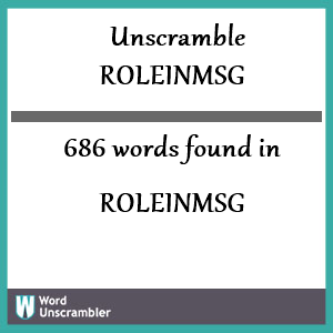 686 words unscrambled from roleinmsg