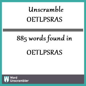 885 words unscrambled from oetlpsras